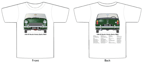 Austin Healey Sprite MkIV 1966-69 T-shirt Front & Back